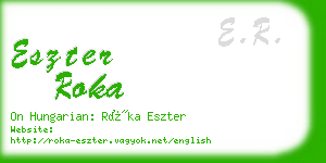 eszter roka business card